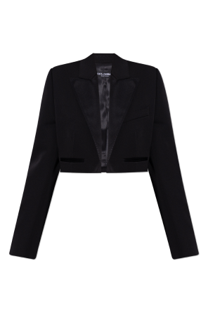 ジャケット Dolce&Gabbana Cropped Double-Breasted Black Jacket 17242134_35071831_600.jpg